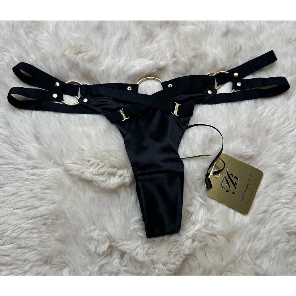 Honey Birdette ARLIAH🖤 Black & Gold Thong Large